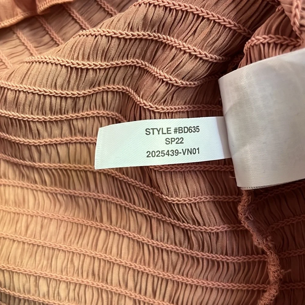 J. Crew Squareneck Smocked Featherweight Satin Cropped‎ Top in Pink size medium